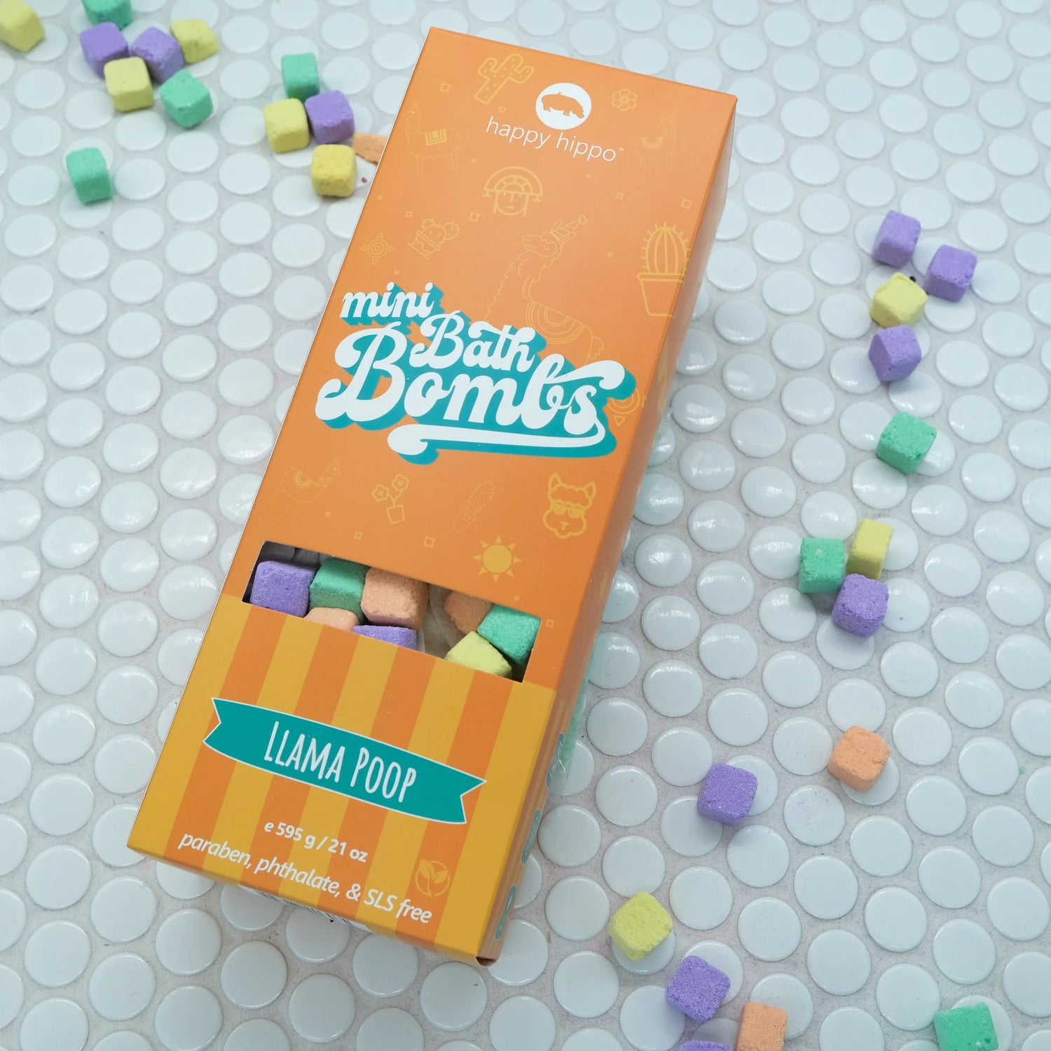 Happy Hippo Mini Bubble Bombs - Llama Poop 595g