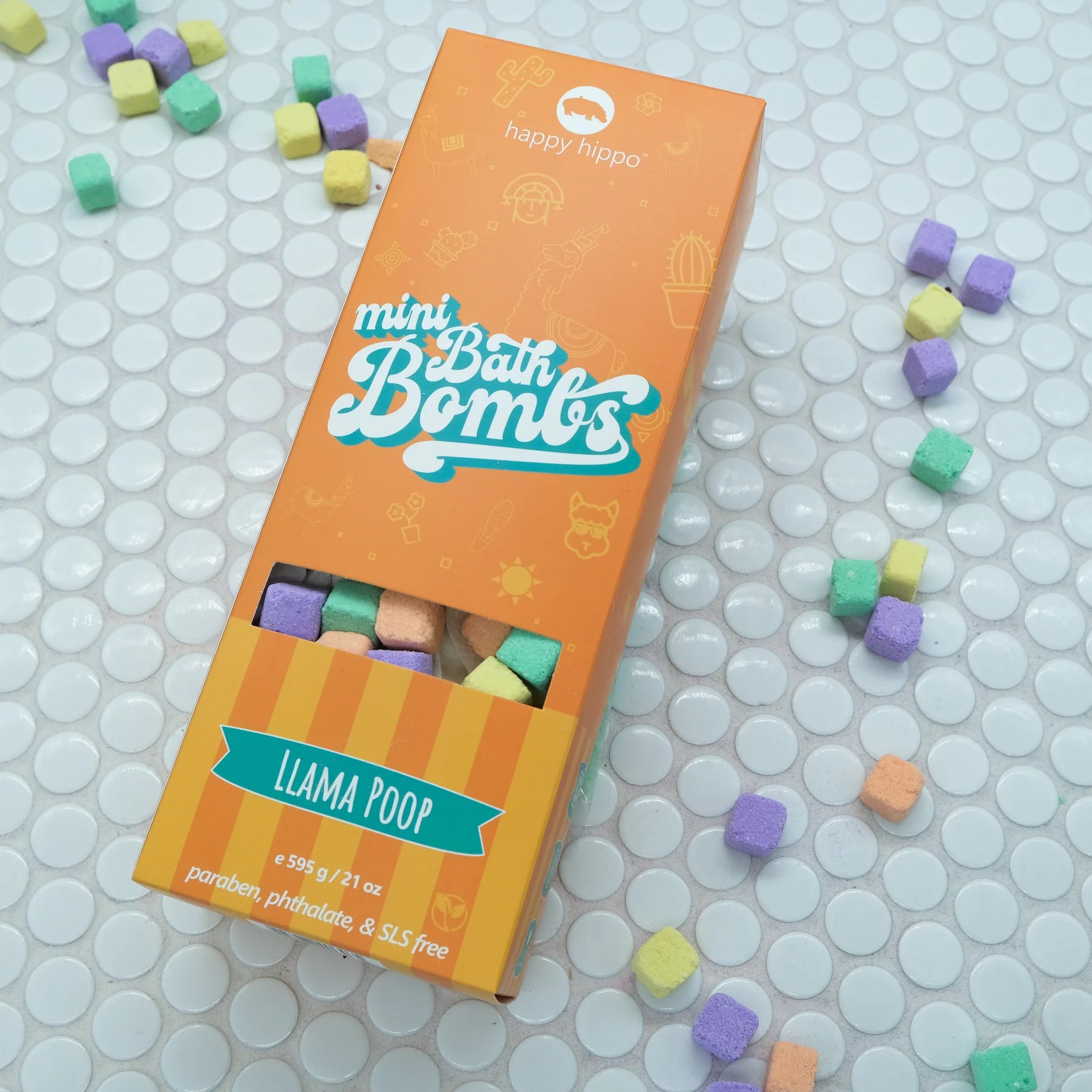 Happy Hippo Mini Bubble Bombs - Llama Poop 595g