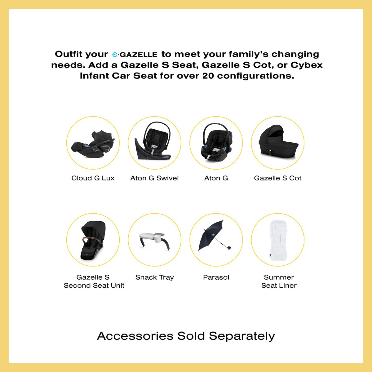 CYBEX e-Gazelle S Stroller - Available Accessories