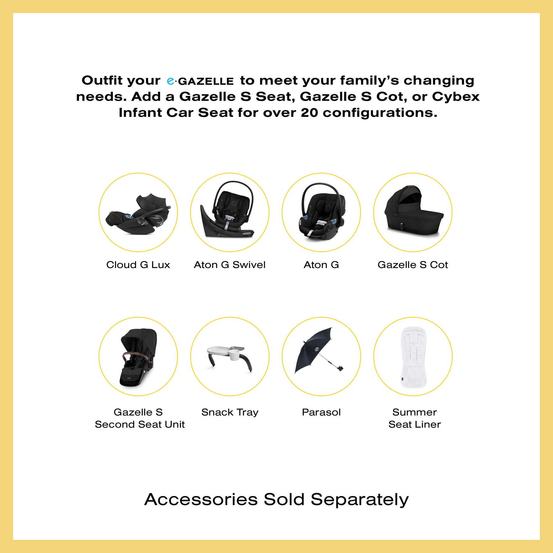 CYBEX e-Gazelle S Stroller - Available Accessories