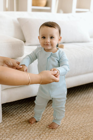 Loulou Lollipop Waffle Sleeper - Seaglass Lifestyle 1