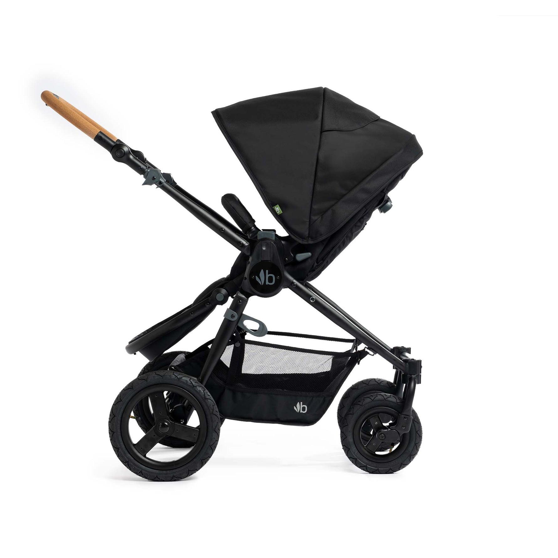 Black with Black Frame Bumbleride Era Stroller (2024) - Parent Facing View 