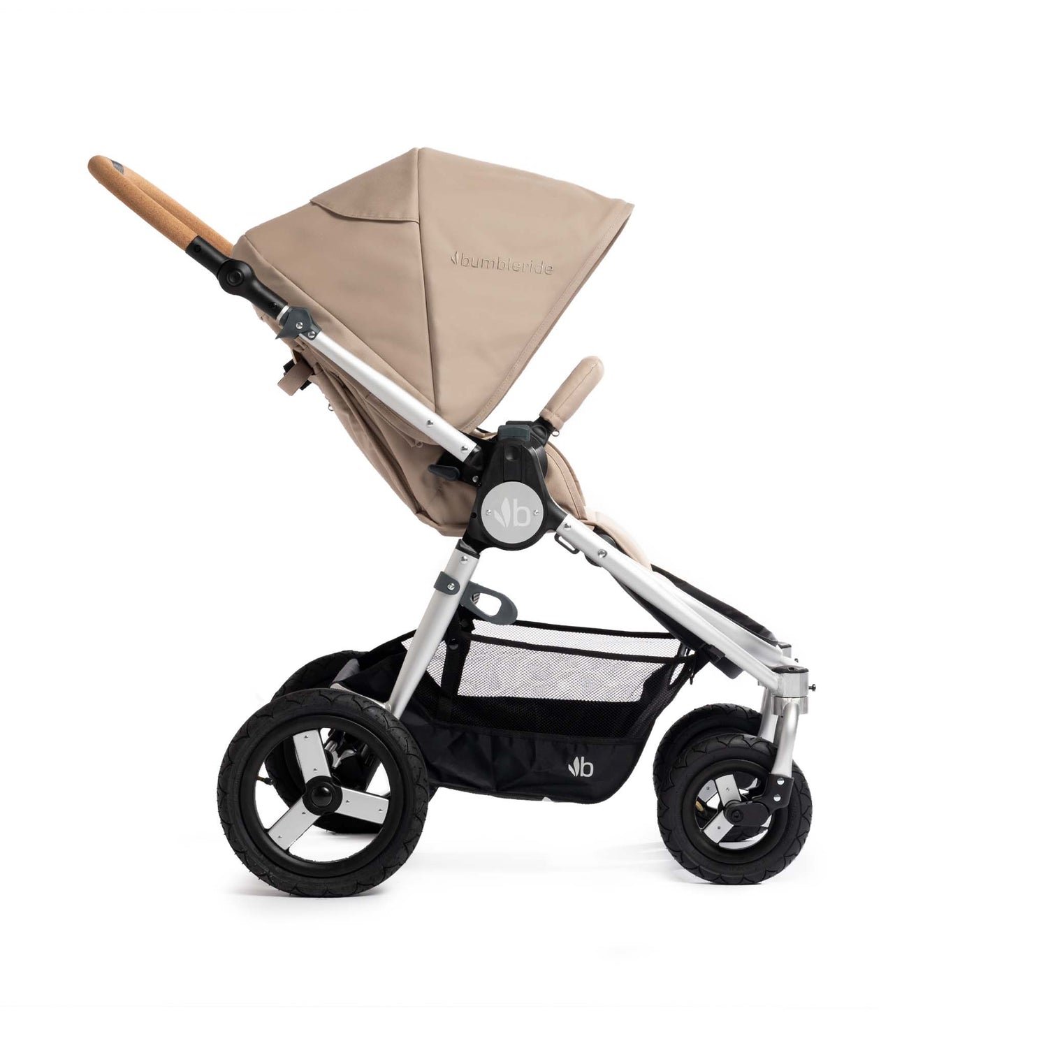 Sand  Bumbleride Era Stroller 2024 Side Profile Seat Forward Facing View