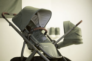 UPPAbaby Vista V3 Stroller - Evelyn (Meadow Green/Graphite Frame/Chestnut Leather) - Fashion Story 1