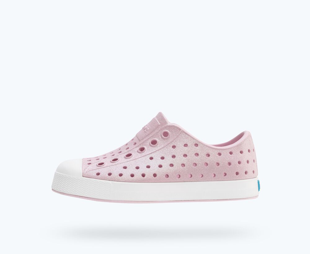 Native Shoes Jefferson Child Shoe - Barely Pink Bio-Bling / Shell White
