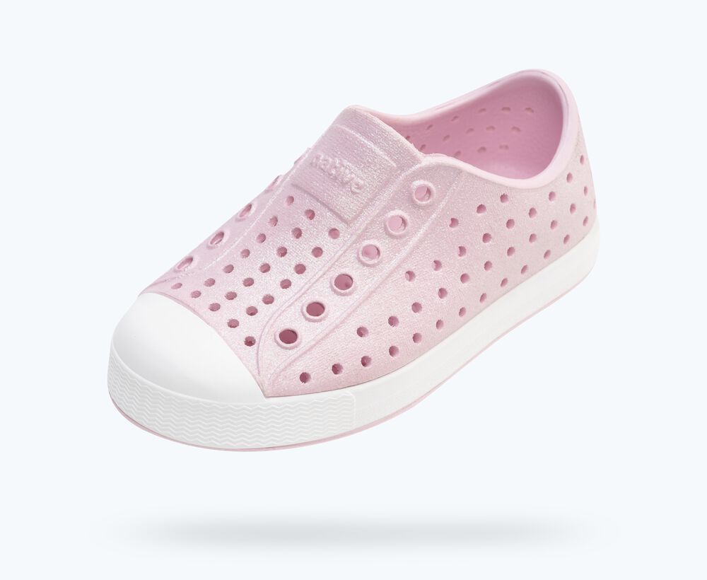 Native Shoes Jefferson Child Shoe - Barely Pink Bio-Bling / Shell White