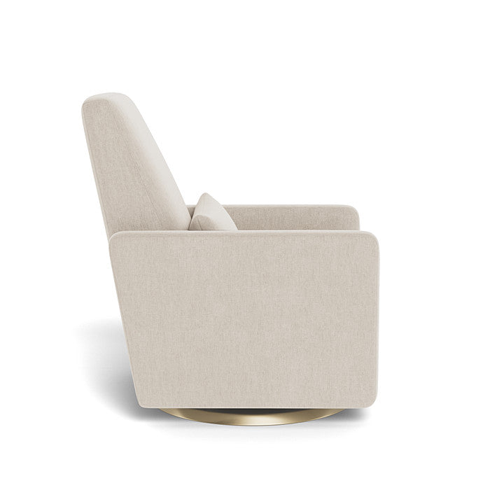 Monte Design Grano Glider Recliner - Dune/Gold Swivel Base (Quick Ship Edition)