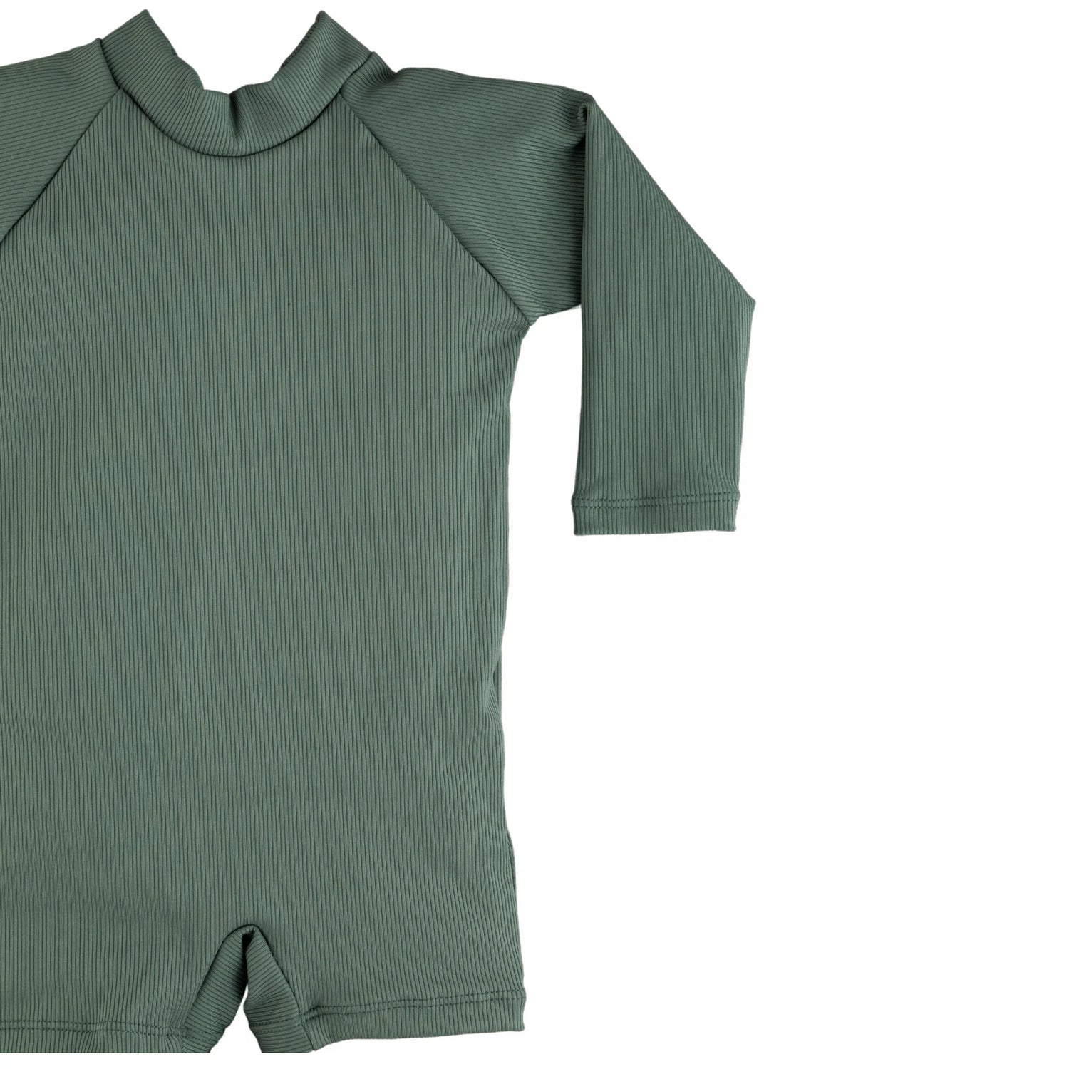 Current Tyed Clothing UV Sunsuit - Solid Dark Green Ribbed
