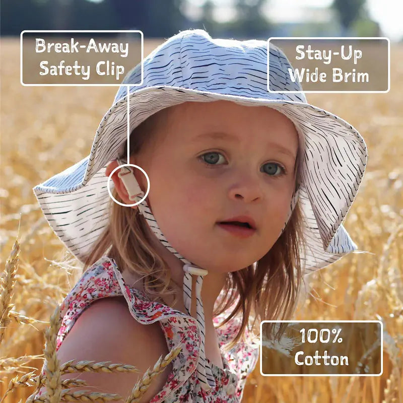 Jan & Jul Gro-With-Me Sun Hat  Atlantic Blue - Features