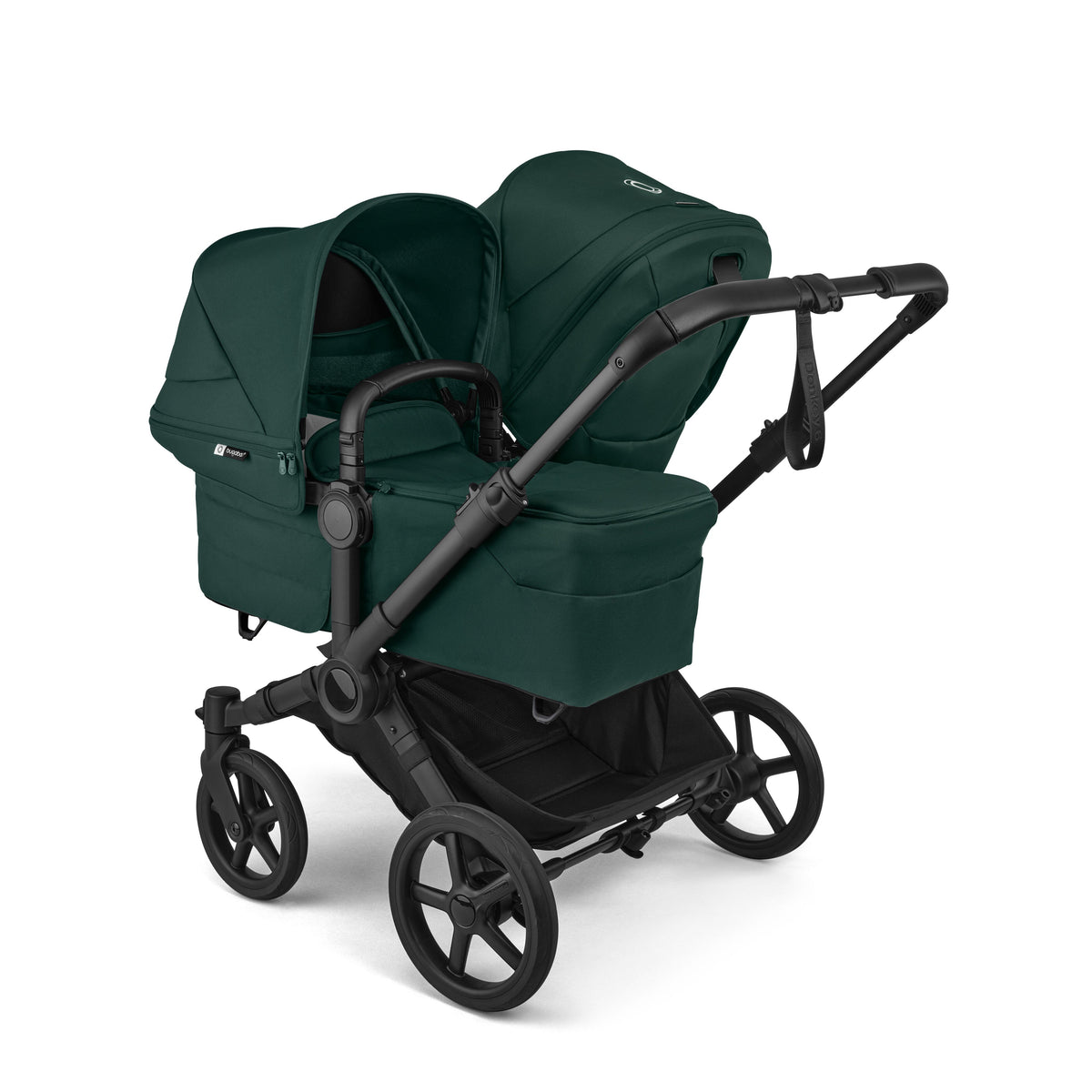 Bugaboo Donkey 6 Mono Complete Stroller - Fern Green Side Angle View Multi-Age Kids Duo Mode 2