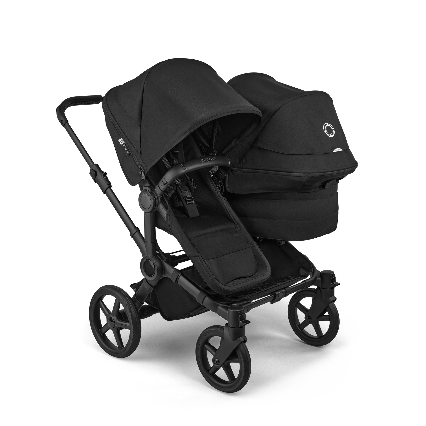 Bugaboo Donkey 6 Mono Complete Stroller - Heritage Black Side Angle Multi-Age Kids Duo Mode 3