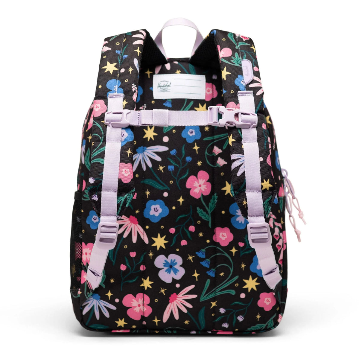 Herschel Heritage Kids Backpack - Enchanted Garden - Back View with Harness and Chest Strap