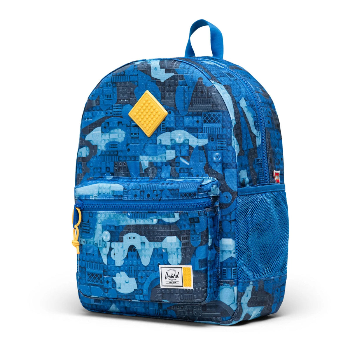 Herschel LEGO® Collection Heritage Kids Backpack - Abstract Bricks Blue Side Angle