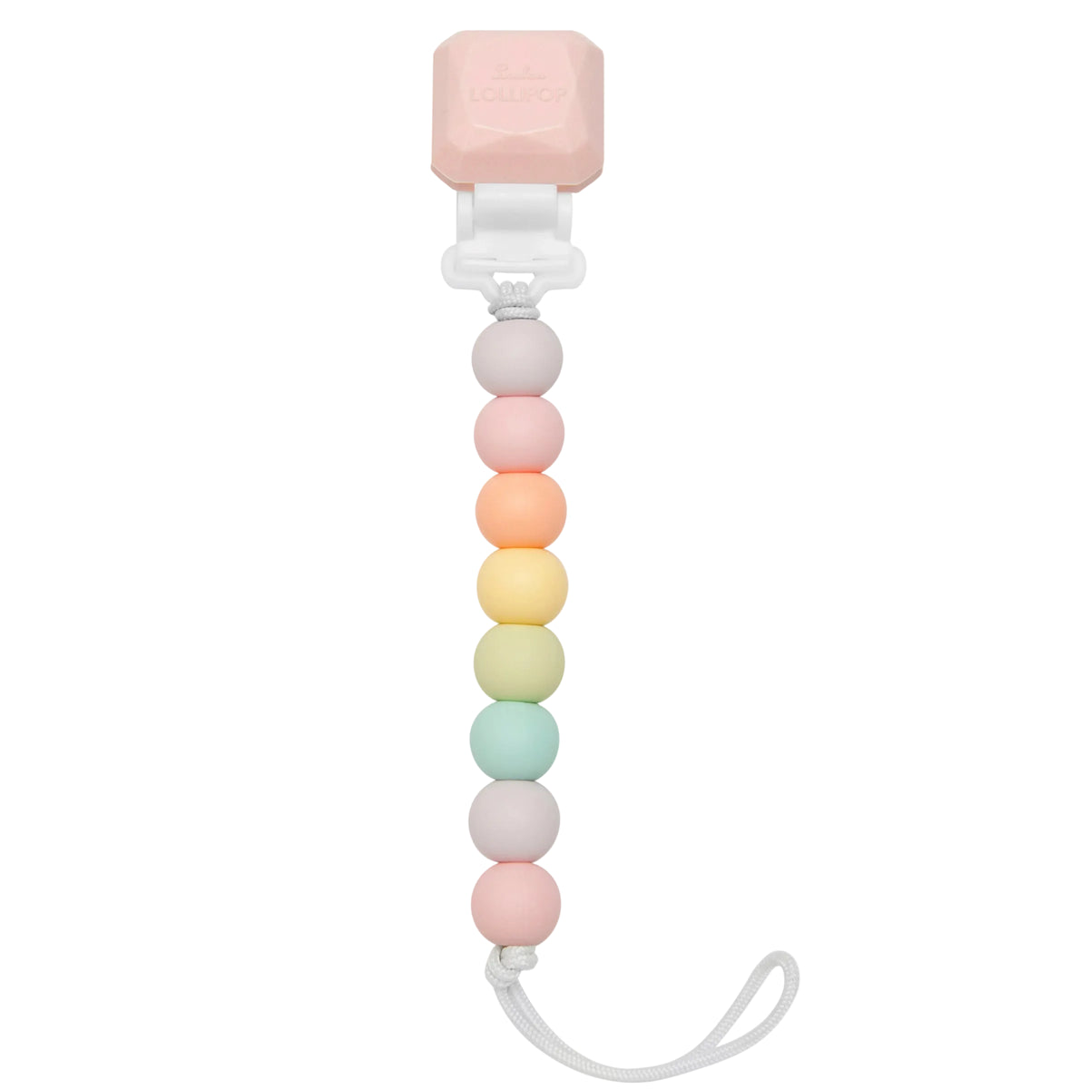 Loulou Lollipop Gem Lolli Pacifier Clip - Cotton Candy