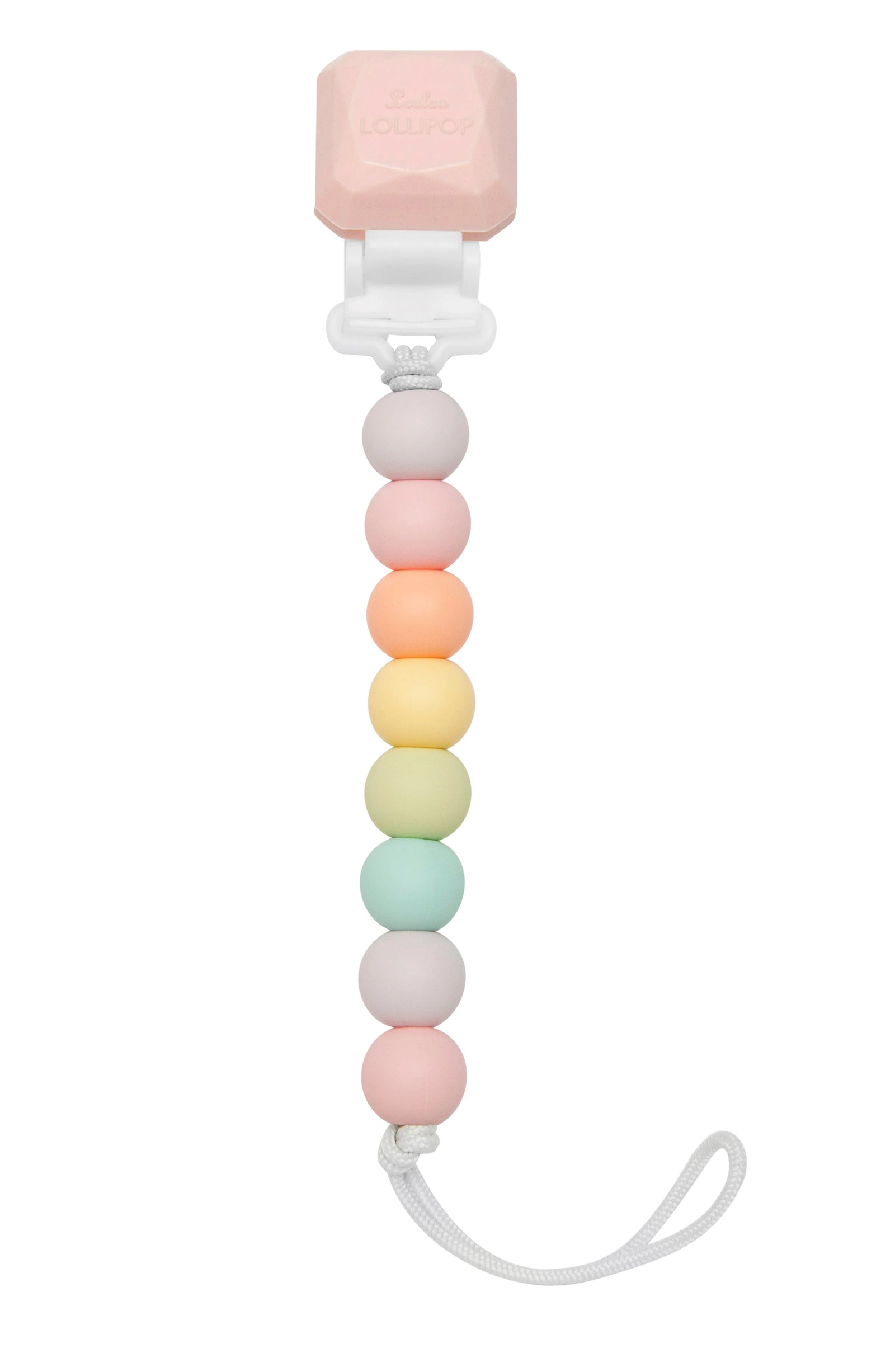 Loulou Lollipop Gem Lolli Pacifier Clip - Cotton Candy