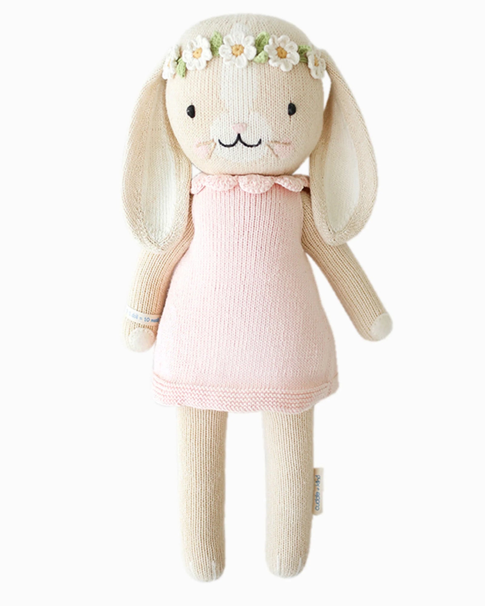cuddle + kind Hand-Knit Doll - Hannah the Bunny (Blush)