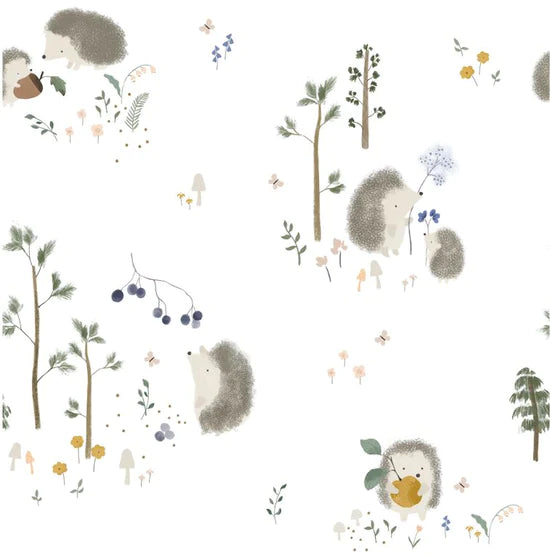 Loulou Lollipop Long Sleeve Waterproof Bib - Hedgehogs Detail