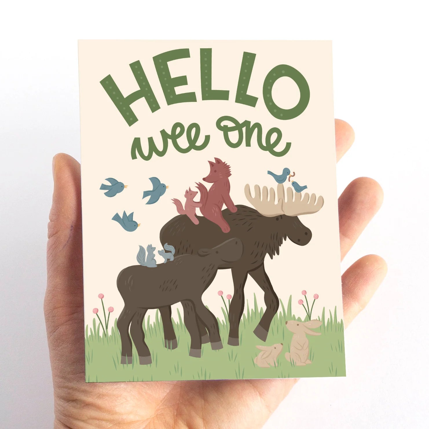 Pedaller Designs Greeting Card - Hello Wee One - In Hand