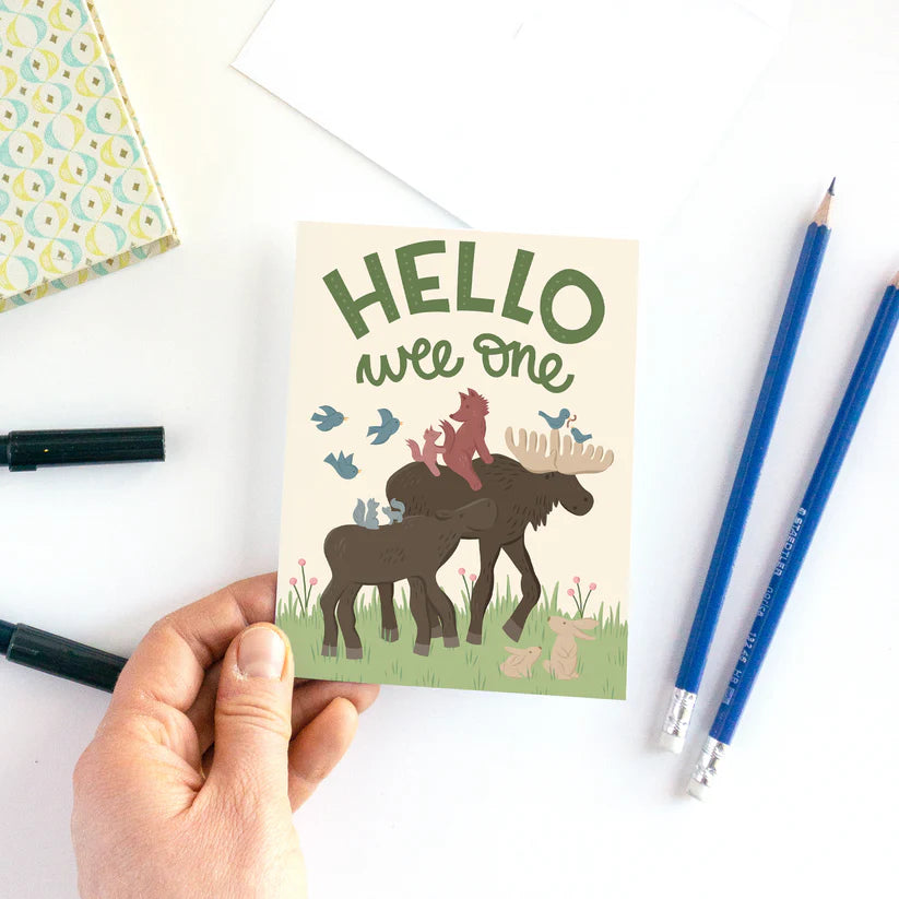 Pedaller Designs Greeting Card - Hello Wee One - Lifestyle 2