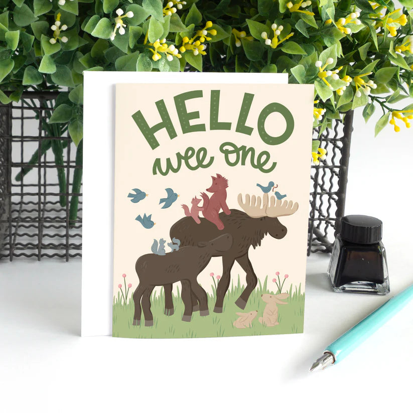 Pedaller Designs Greeting Card - Hello Wee One - Lifestyle 1