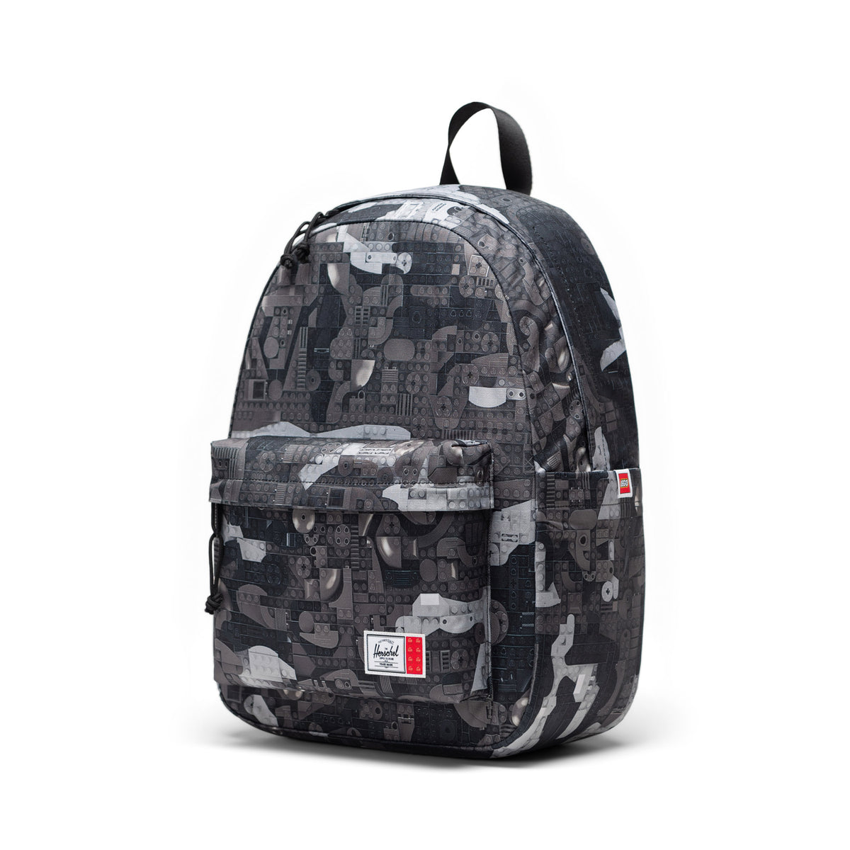 Herschel LEGO® Collection Classic Backpack - Abstract Bricks Black Side Angle View