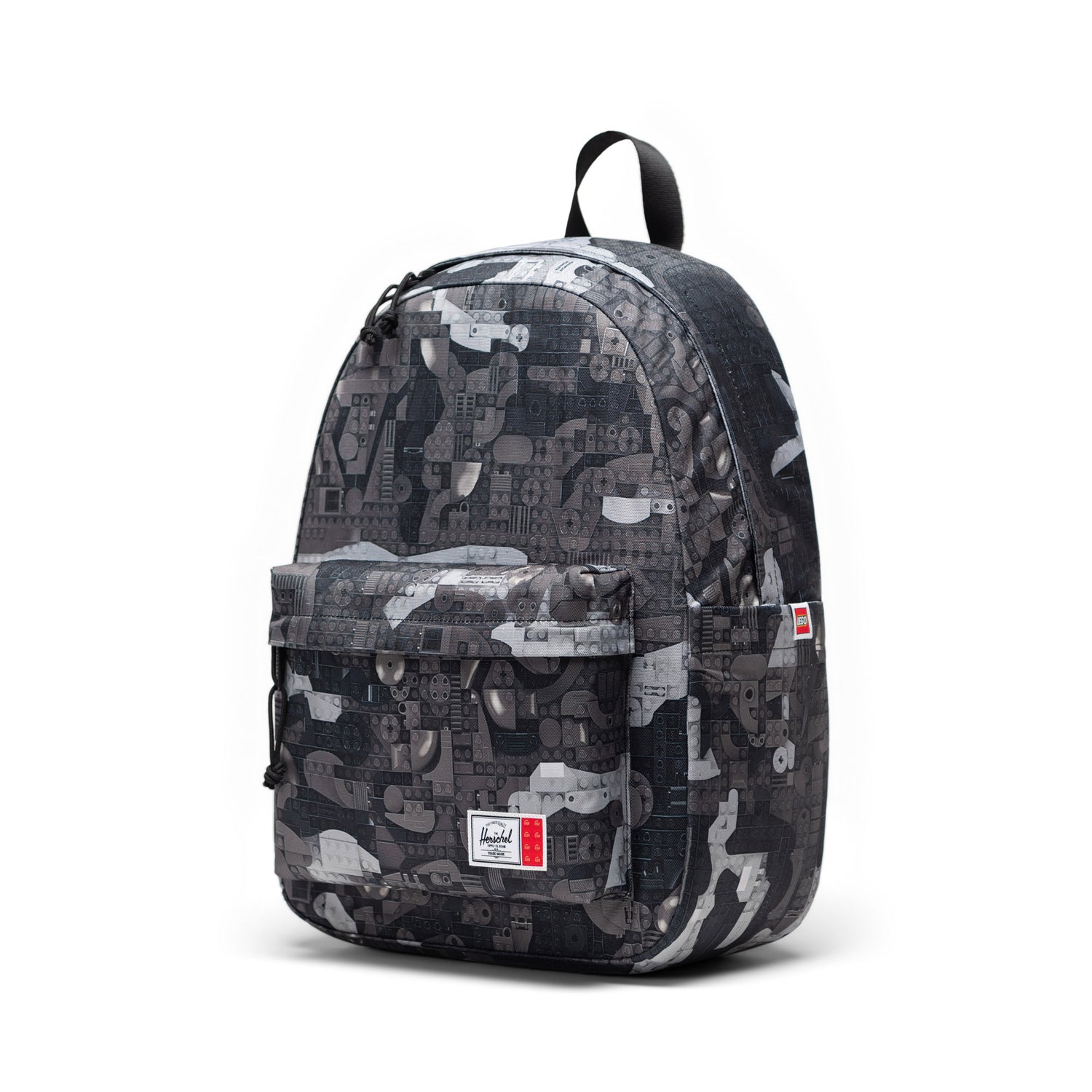 Herschel LEGO® Collection Classic Backpack - Abstract Bricks Black Side Angle View