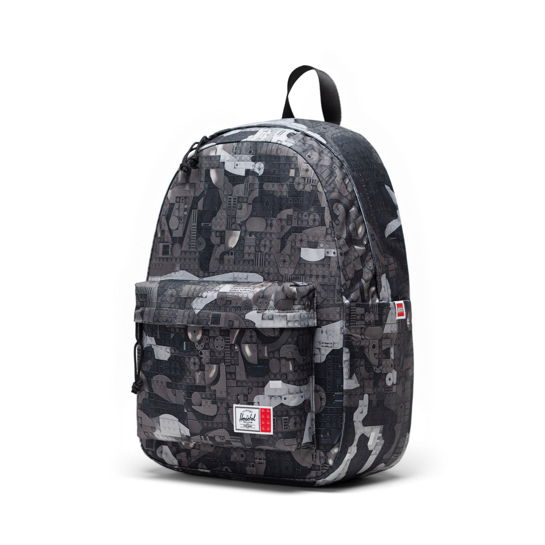 Herschel LEGO® Collection Classic Backpack - Abstract Bricks Black Side Angle View