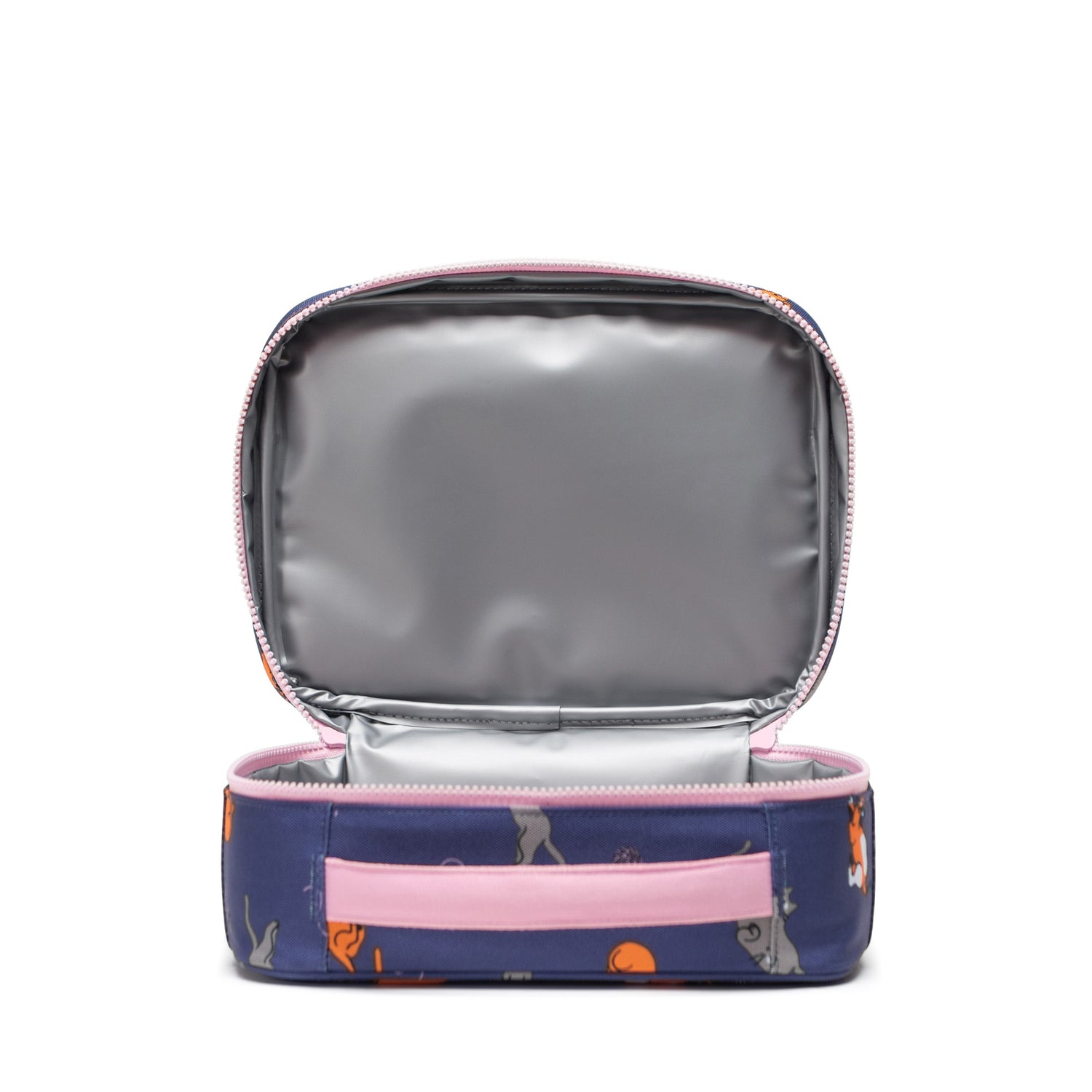 Herschel Pop Quiz Lunch Box Playing Cats - Interior View