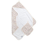 Loulou Lollipop Hooded Towel and Washcloth Set - Hedgehog Forest 2