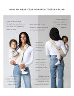 Mabē Monarch Toddler Sling Stone Sage -  Instructions