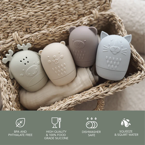 Noüka Animal Bath Toys Canada Collection - In the Wild - Materials & Care