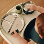Minika Stainless Steel & Silicone Divided Suction Plate - Lifestyle 3
