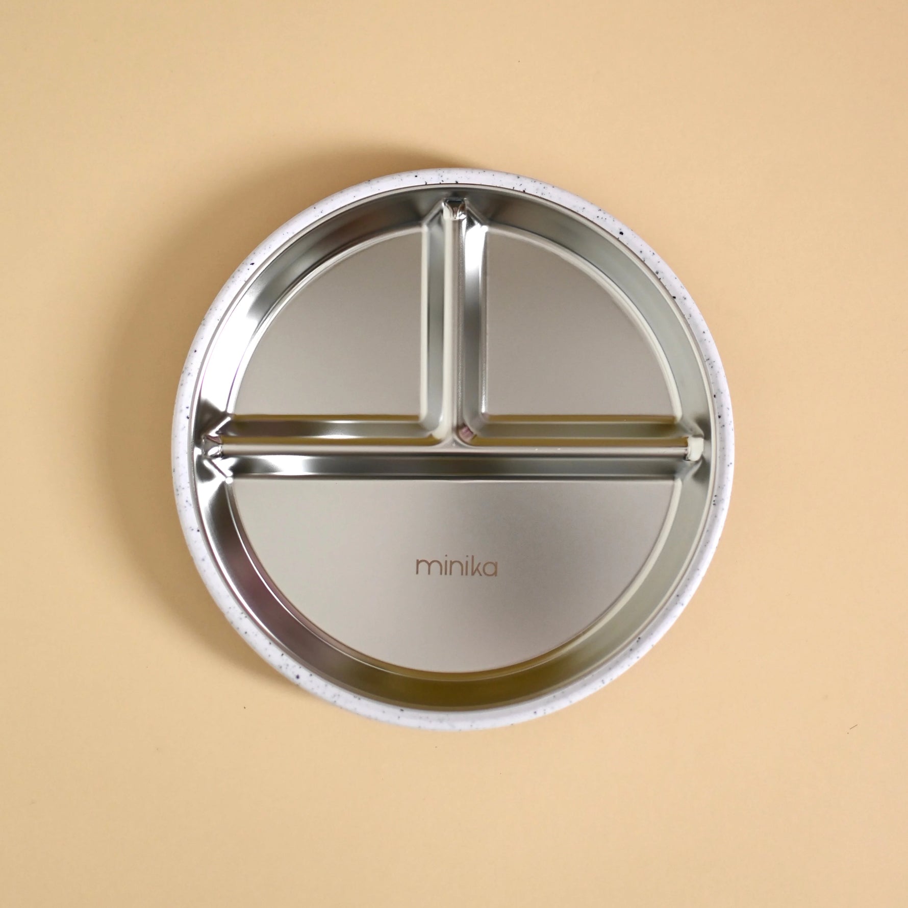 Lavender - Minika Stainless Steel & Silicone Divided Suction Plate