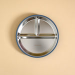 Indigo - Minika Stainless Steel & Silicone Divided Suction Plate