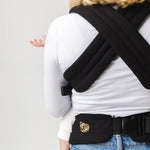 Mabē Monarch Carrier - Ebony Lifestyle Crossed Straps at Back
