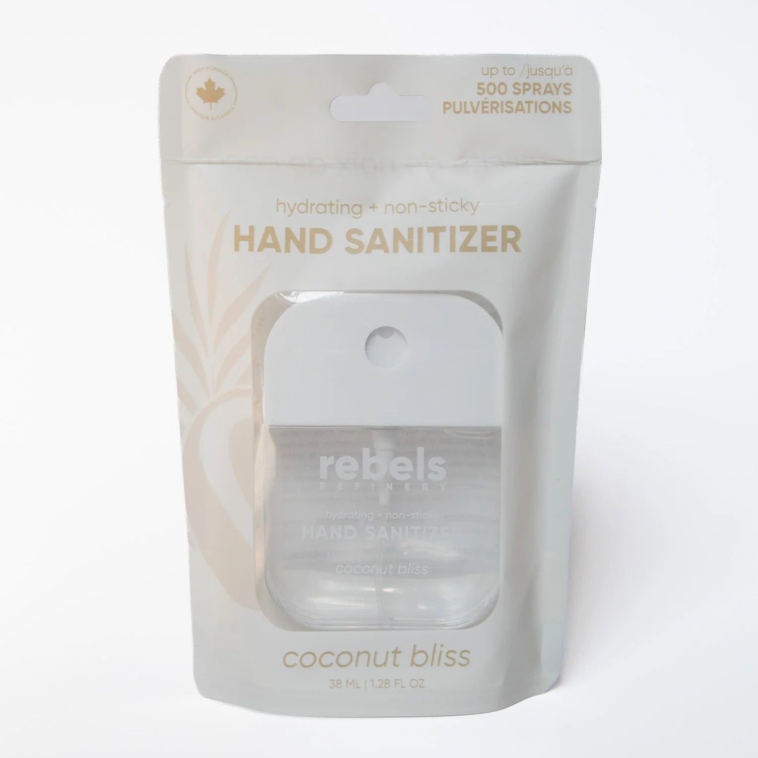 Rebels Refinery Pocket Sanitizer Spray Coconut Bliss - Packaging
