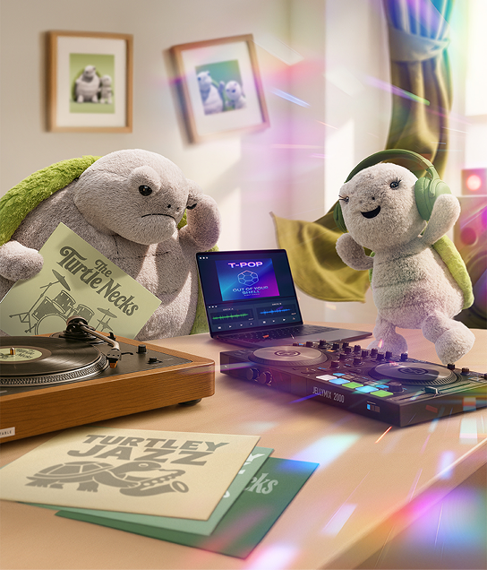 Jellycat Thimble Turtle Lifestyle with Big Brother Timmy Turtle