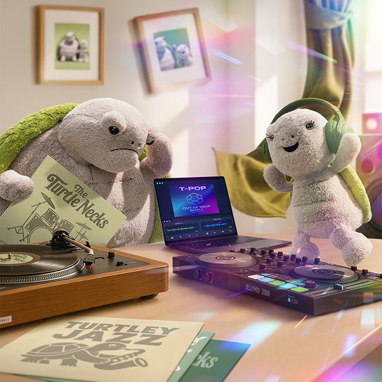 Jellycat Thimble Turtle Lifestyle with Big Brother Timmy Turtle