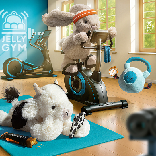 Jellycat Smudge Cow Lifestyle with Bashful Beige Bunny