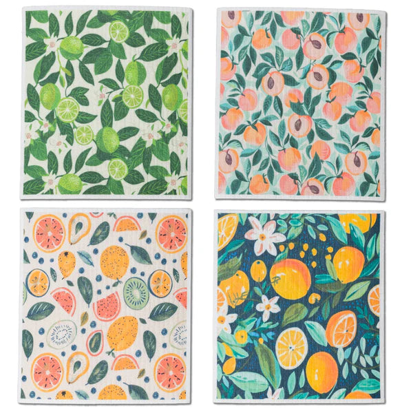 Colibri Canada Reusable Sponge Cloths 4 PK In the Orchard - All Prints