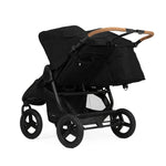 Bumbleride Indie Twin Stroller - Black Back Angle View with Seat Recline