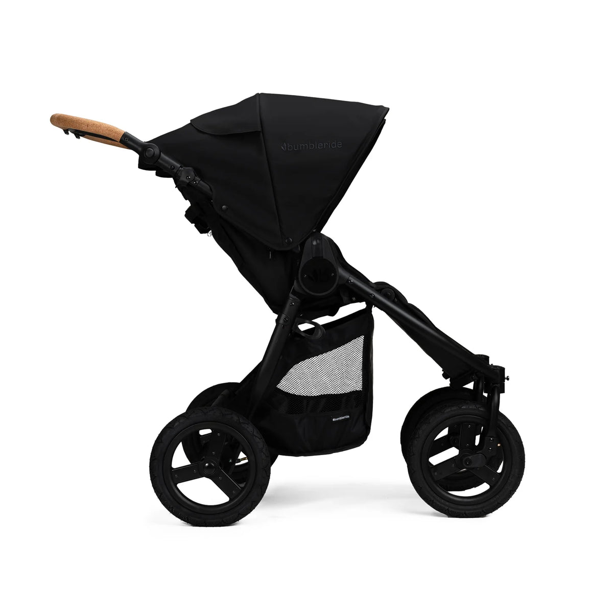 Bumbleride Indie Twin Stroller - Black Side Profile View