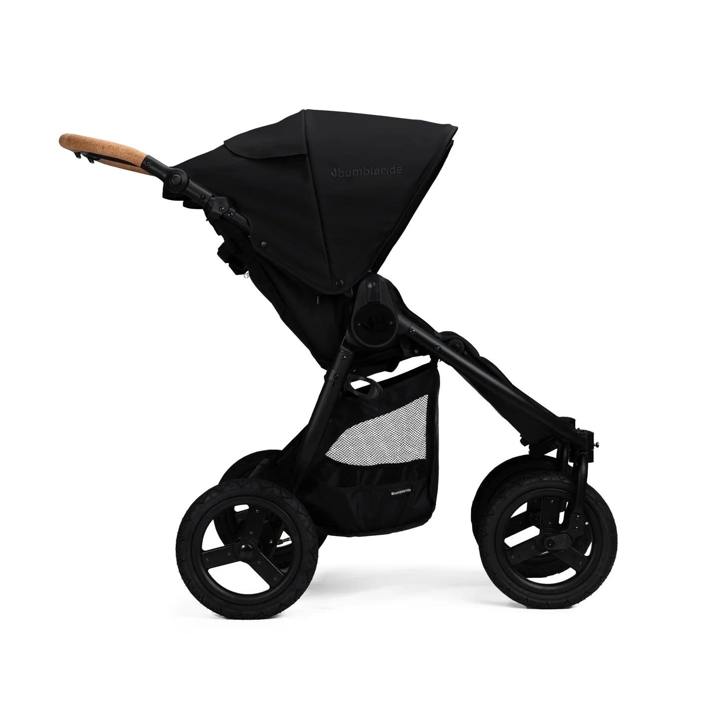 Bumbleride Indie Twin Stroller - Black Side Profile View