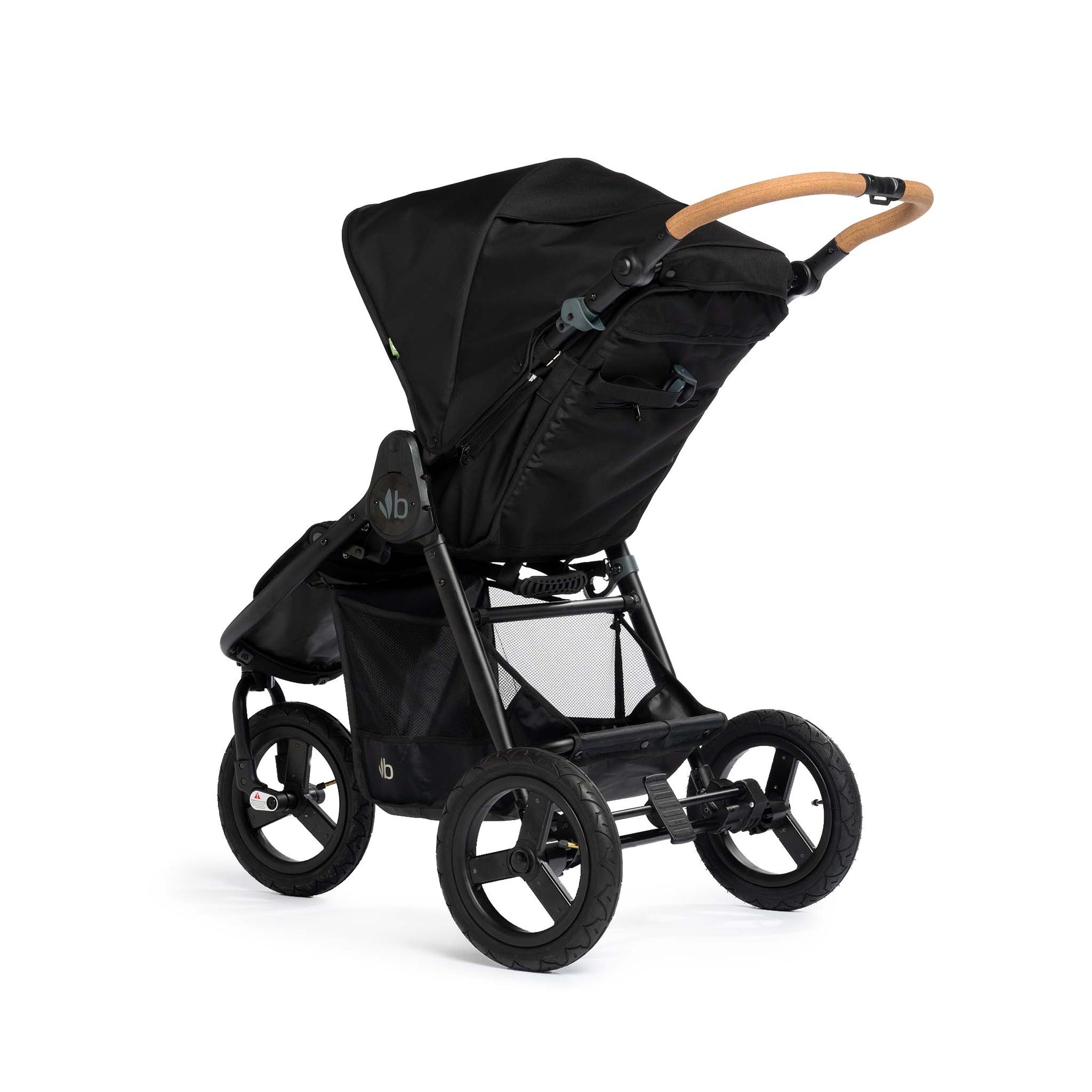Black with Black Frame Bumbleride Indie Stroller - Back View