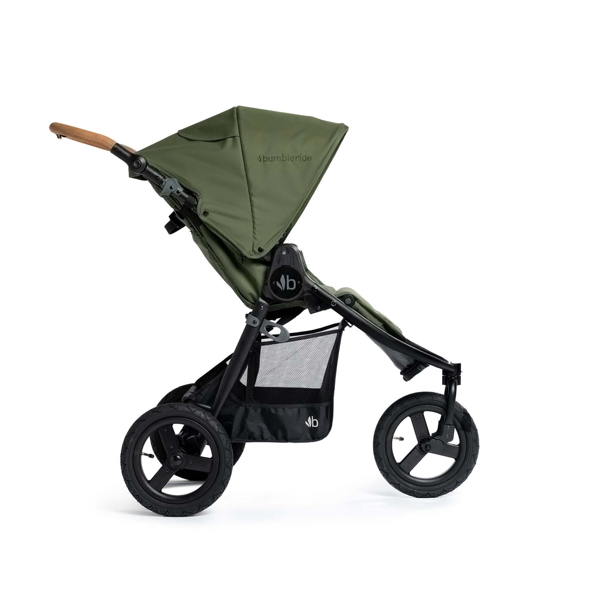 Olive Bumbleride Indie Stroller (2024) - Side Profile View