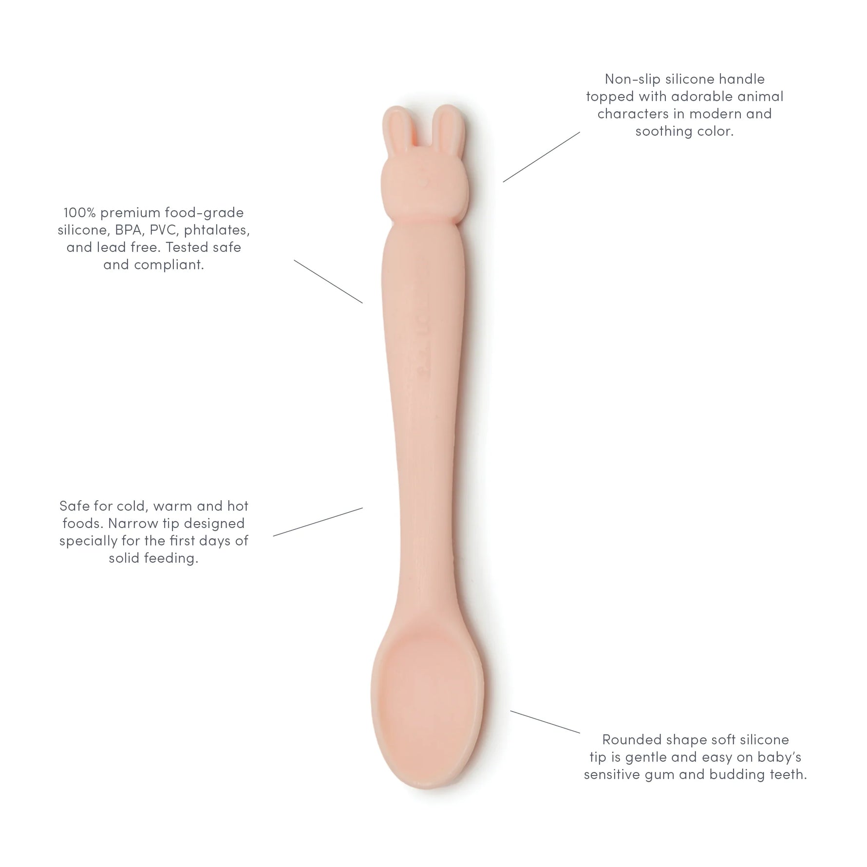 Loulou Lollipop Silicone Feeding Spoon - Features
