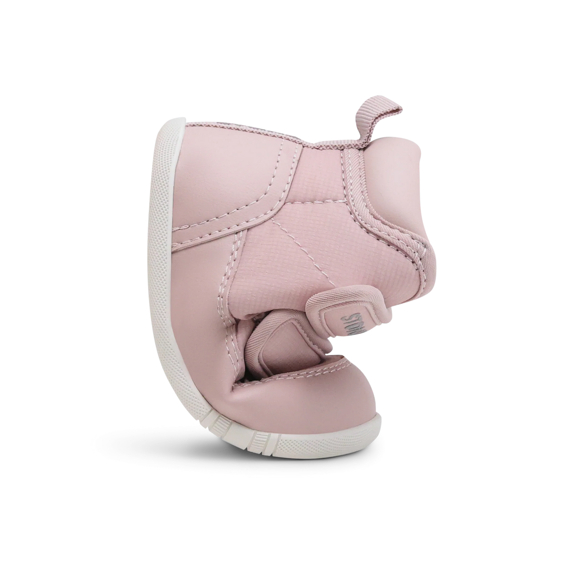 Stonz Journey Water Repellent Insulated High Top Toddler Sneakers - Blush Flexed Sole