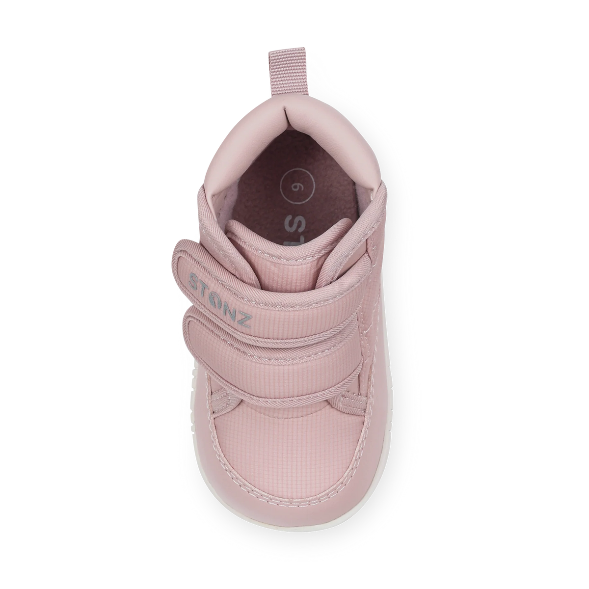Stonz Journey Water Repellent Insulated High Top Toddler Sneakers - Blush Top View
