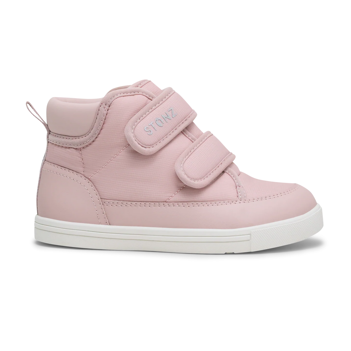 Stonz Journey Water Repellent Insulated High Top Toddler & Kid Sneakers - Blush Side Profile View