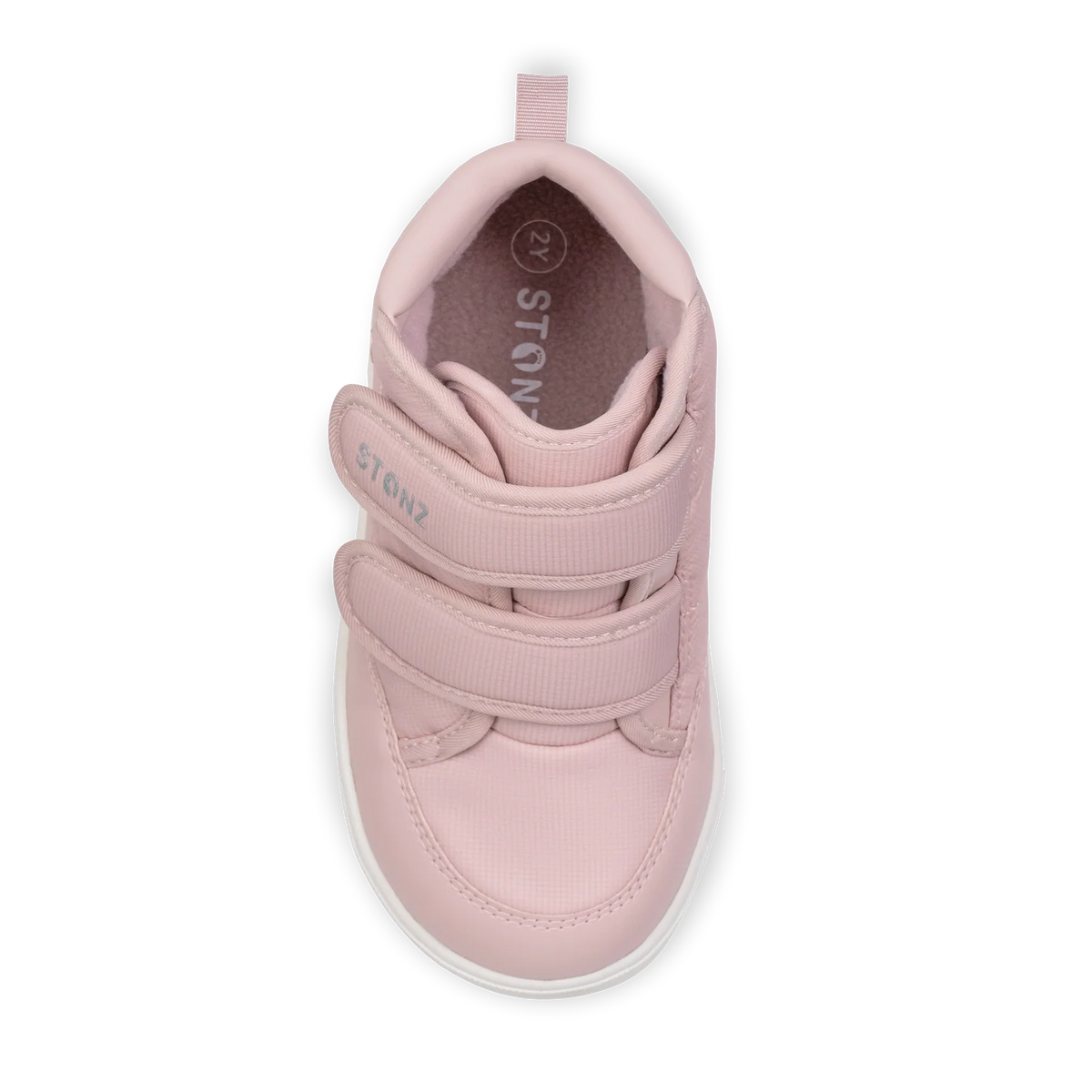 Stonz Journey Water Repellent Insulated High Top Toddler & Kid Sneakers - Blush Top View